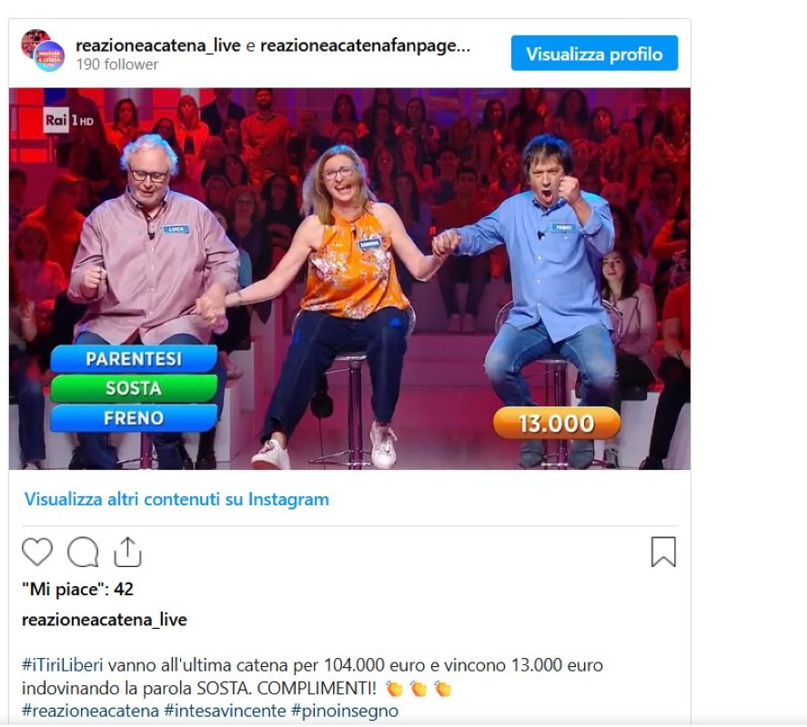 Reazione a Catena, chi sono i campioni in carica: i Tiri Liberi dividono il pubblico